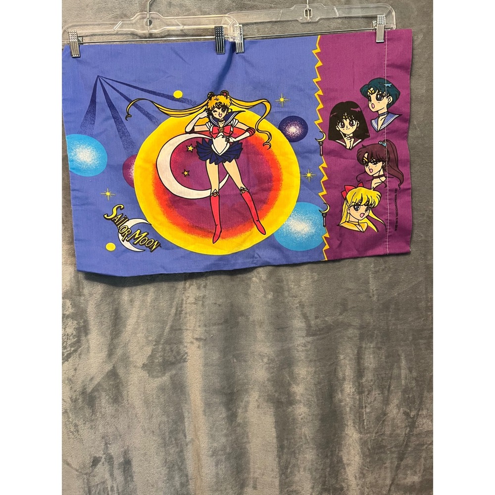 Vintage 1995 Sailor Moon Pillowcase Anime Manga Kawaii 90s Bedding Retro Twin TV